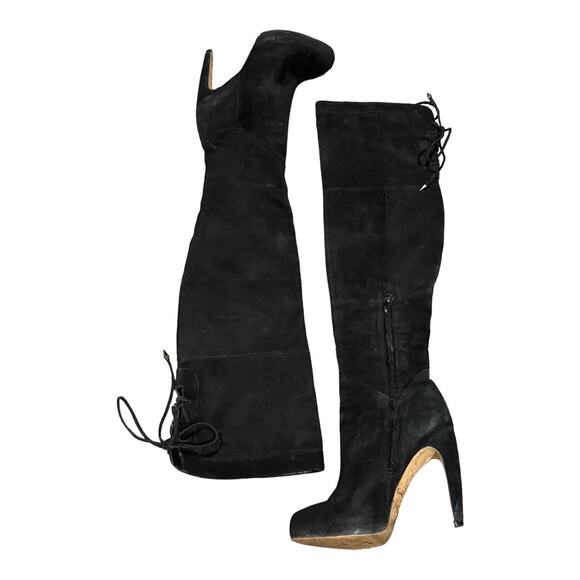 Sam Edelman  Kayla Boots Womens Over the Knee Suede High Heel  Size 8.5 - Picture 3 of 16